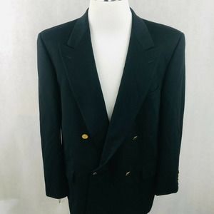 Valentino Cashmere Blazer 43R Men Black Sport Coat